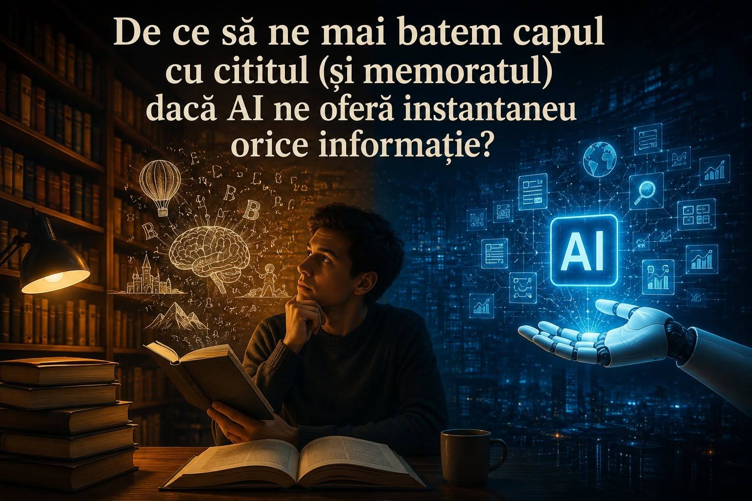 De ce să ne mai batem capul cu cititul (și memoratul) dacă AI ne oferă instantaneu orice informație?