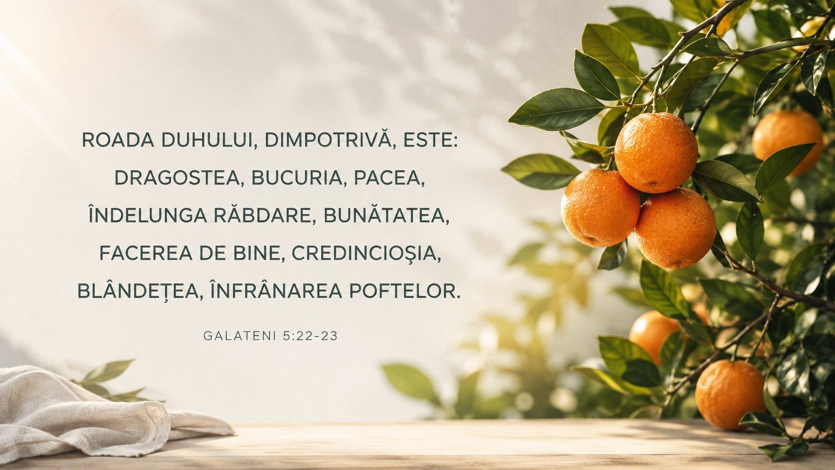 DEVOȚIONAL: Rodul Duhului Sfânt
