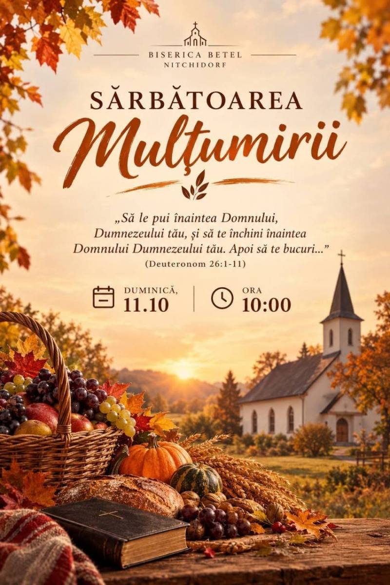 Sărbătoarea Mulțumirii la Biserica Betel Nițchidorf