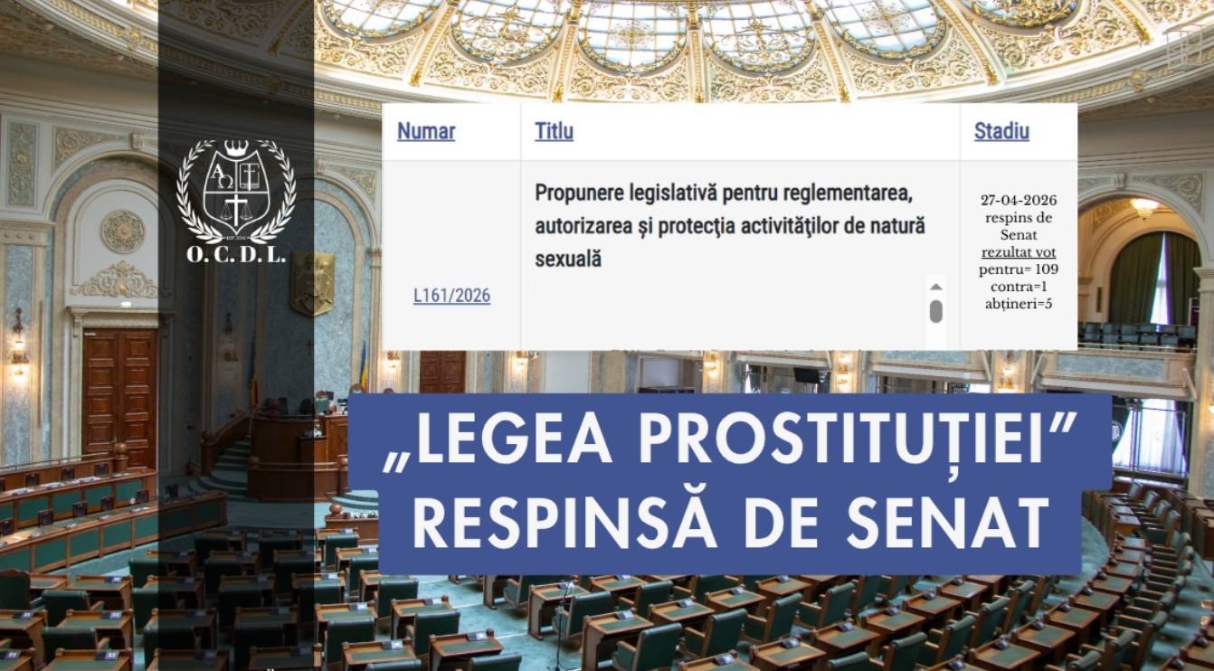 OCDL: „Legea prostituției” respinsă de Senat