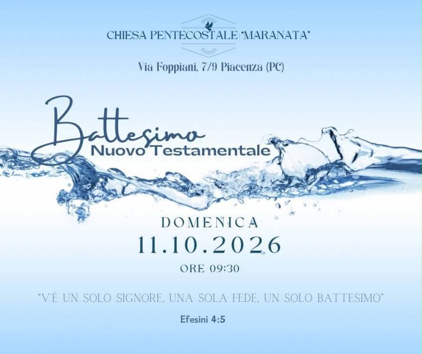 Botez la Biserica Maranata Piacenza
