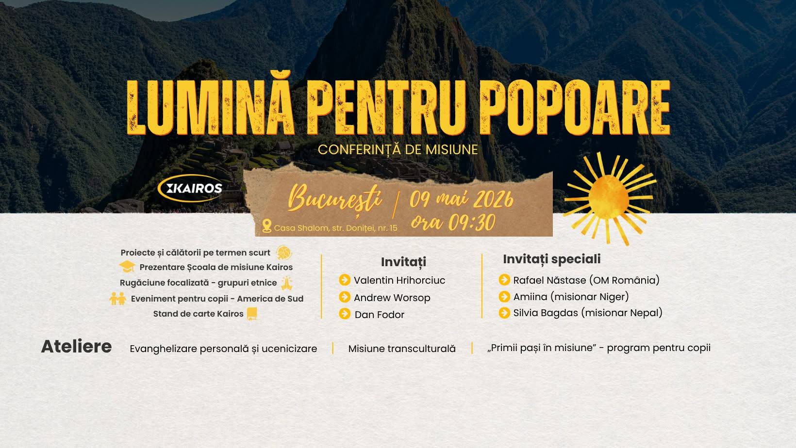 București | Conferința Kairos 2026: „Lumină pentru popoare”, la Casa Shalom